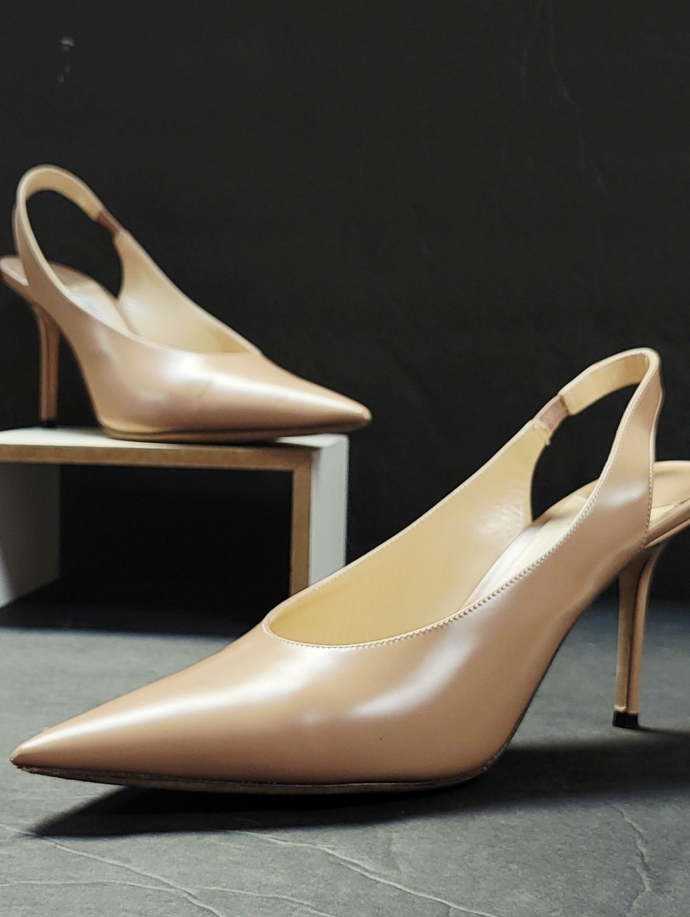 Jimmy Choo Nude Slingbacks 39.5
